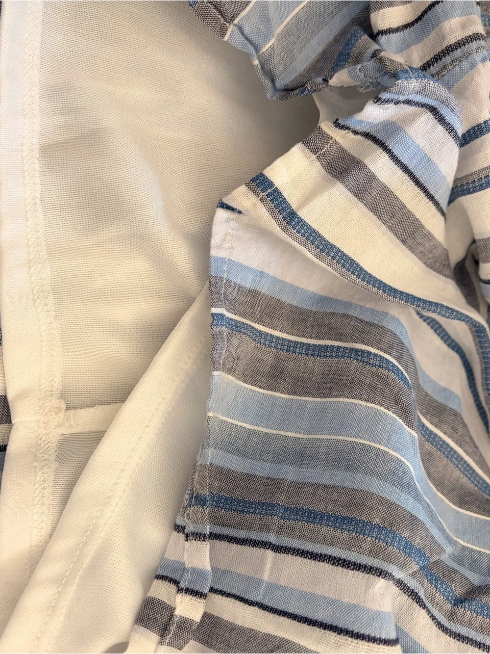 Striped Halter Romper in Blue and White - Picture 4 of 10